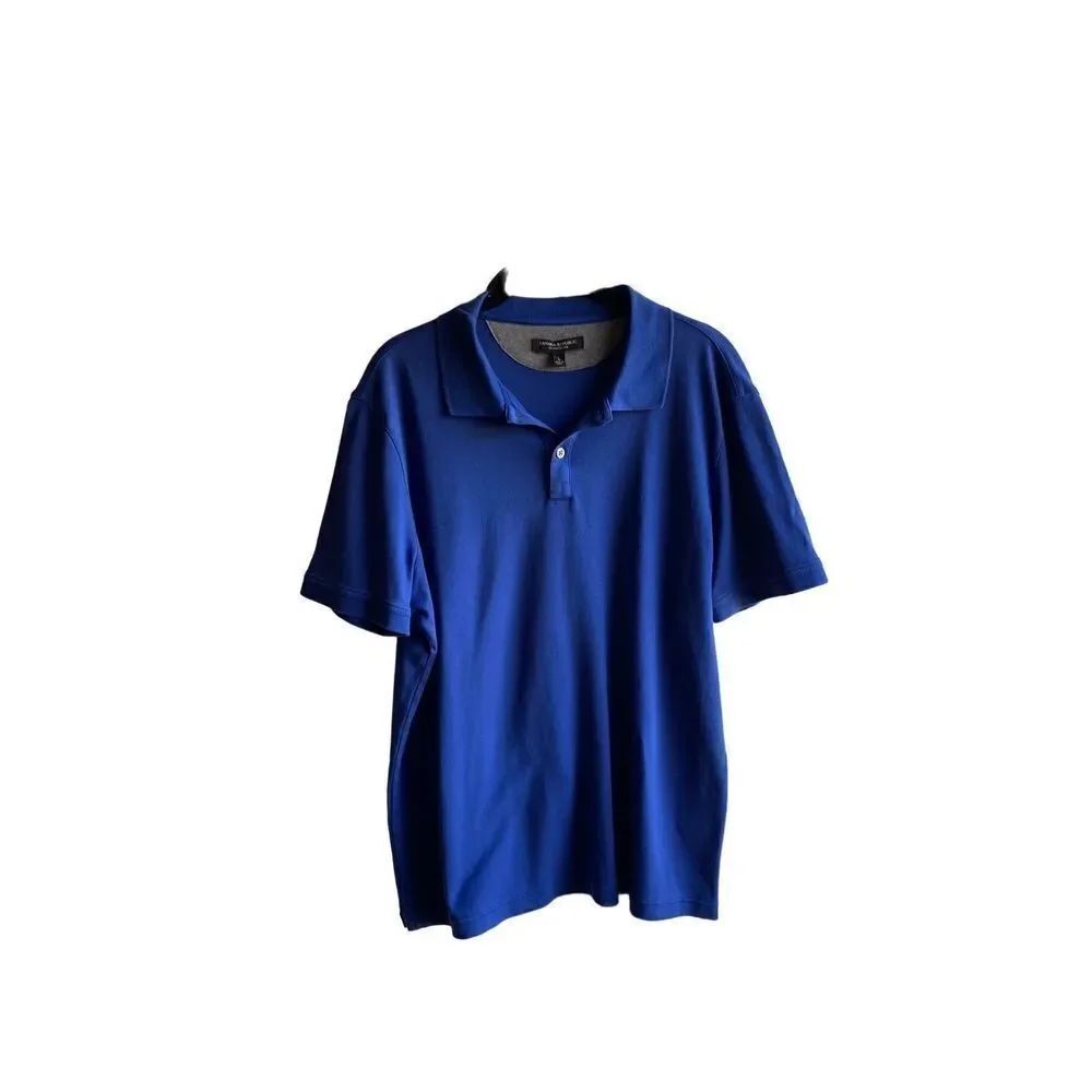 Banana Republic men’s classic fit blue short sleeve polo shirt, size large